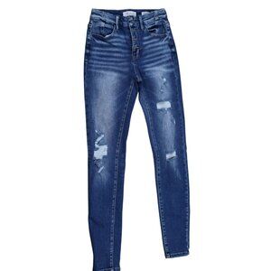 KanCan Signature High Rise Skinny Jeans – Size 24 – Studio Haul Distressed Denim